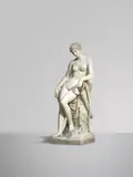 Holme Cardwell, monumental carved white marble figure of 'Diana About To Bathe', marble