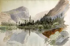 William Lees Judson, Mountain lake; Resting along a river; Woman seated in a verdant landscape (group of 3), first and third signed 'W L Judson' (lower left); second unsigned