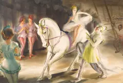 Taking a bow by Loren Roberta Barton, watercolor on paper, offered Sep 2016