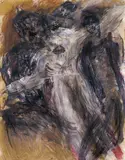 Martin Disler, Ohne Titel, 1989, Gouache, Kohle und Schellack auf Velin
