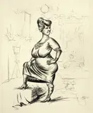 Otto Dix, Frieda, 1923, Lithographie auf Bütten