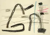 Fritz Winter, Ohne Titel, 1951, Farbkreide auf Karton