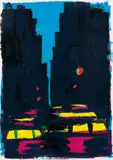 Rainer Fetting, N.Y. city canyon, 1992, Farbserigrafie auf festem Papier