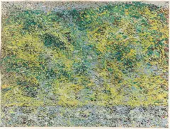 Gerda Lepke, Elbuferhang im Mai, 1983, Öl auf Leinwand