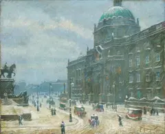 Paul Hoeniger, Berliner Schloß im Schnee, 1913, Öl auf Leinwand