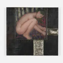 Janusz Walentynowicz, Her Garden, 1999, reverse-painted cast glass, oil paint, welded and patinated steel