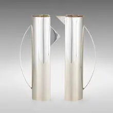 Mario Botta, He and She pitchers, 1988, sterling silver