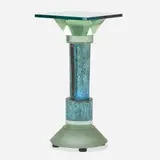 John Lewis, Pedestal, 1988, cast and enameled glass, plate glass