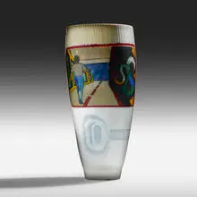 Scott Chaseling, Global Language, 2005, fused glass canes, murrine, velato surface