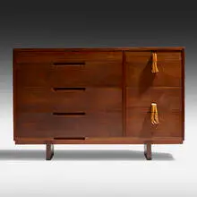 George Nakashima, Rare and Early cabinet, c. 1947, American black walnut, bitterbrush