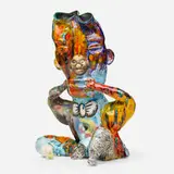 Michael Lucero, Untitled from the Pre-Columbus series, 1991, glazed and hand-painted earthenware