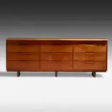 Triple Chest of Drawers by George Nakashima, 1963, cherry, sold Jan 2021