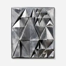 Prisme III (Wall Sculpture) by Pierre Sabatier, 1968, cast aluminum, sold Dec 2024