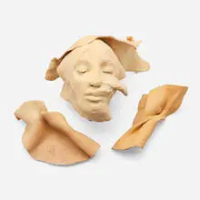 Mary Frank, Head in Three Parts, c. 1985, terracotta