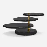 Gabriella Crespi, Lotus Leaves occasional table, 1975, brass, lacquered wood