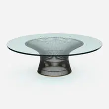 Warren Platner, Coffee table, bronze-plated steel, plastic