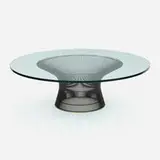 Warren Platner, Coffee table, bronze-plated steel, plastic
