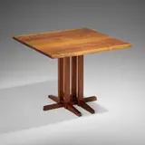 Frenchman’s Cove I dining table by George Nakashima, 1963, American black walnut, sold Dec 2024