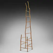 Jon Brooks, Styx ladder-back chair, 1986, maple, enamel paint, brass