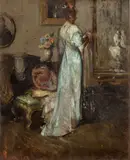 Maurice Molarsky, Lady in blue, 1906, oil on panel