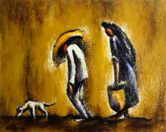 Dan Lutz, Despues del Mercado, oil on canvas