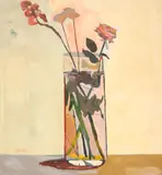 Marius Bosc, Floral still life, 1992, oil on canvas