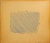 Tom Marioni, Untitled (Blue square), 1973, colored pencil and graphite on paper
