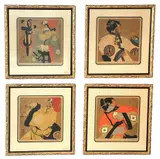 Dan Sayre Groesbeck, A group of four framed color prints of Figures in Asian Costume,