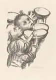 Käthe Kollwitz, Deutschlands Kinder hungern!, 1923, Lithografie auf Zerkall-Bütten