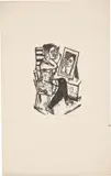 Max Beckmann, Toilette, 1923, Holzschnitt auf festem Velin