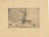 Lyonel Feininger, Mühle, 1911, Kaltnadel auf Bütten