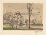 Otto Dix, Herbstlandschaft, 1953, Aquarell und Tuschfeder auf Velin
