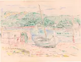 Hans Purrmann, Boot am Strand Monterosso