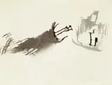 13.I.59 by Julius Heinrich Bissier, 1959, Tuschpinsel auf Japan, sold Dec 2007