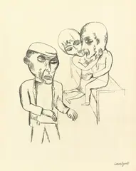 Lasar Segall, Acht Lithographien nach Bübü von Charles Louis Philippe, 1921, Original-Halbleinenmappe mit 1 Deckellithographie von Bruno Gimpel und 8 Lithographien, jeweils auf gelblichem Papier