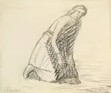 Ernst Barlach, Die Kindsmörderin, 1912, Kohle auf festem Papier