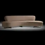 Vladimir Kagan, Serpentine sofa, c. 1975, upholstery, acrylic