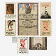 Art Déco, Important 1925 Paris Exposition Internationale des Arts Décoratifs graphics collection, 1925, color lithograph, etching on paper