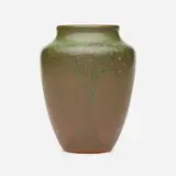 Vase with winter berries by North Dakota School of Mines, glazed earthenware, sold Jan 2021