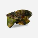 Vessel by George E. Ohr, 1897-1900, glazed earthenware, sold Jan 2021