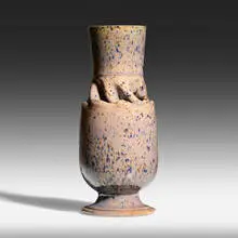 Vase by George E. Ohr, 1895-96, glazed earthenware, sold Jan 2021