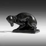 Rare Beaten Dog by Waylande Gregory for Cowan Pottery, c. 1931, glazed earthenware, sold Jan 2021