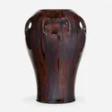 Auguste Delaherche, Large vase, c. 1890, flambé crystalline glazed stoneware