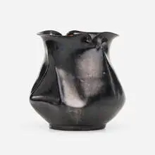 Vase by George E. Ohr, 1897-1900, glazed earthenware, sold Jan 2021