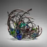 Claire Falkenstein, Untitled (Fusion), brazed copper and fused glass