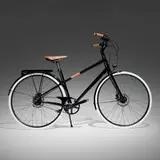 Hermès, Le Flâneur unisex bicycle, 2013, lacquered fiberglass, carbon fiber, leather, enameled aluminum, chrome-plated steel