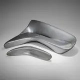 Zaha Hadid, Moon System sofa and ottoman, 2007 / 2010, vinyl upholstery over polyurethane foam