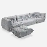 Michel Ducaroy, Togo sectional sofa and ottoman, Alcantara upholstery