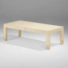 Samuel Marx, Coffee table, c. 1940, vellum over wood