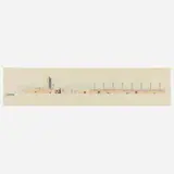 Arata Isozaki, KitaKyushu International Conference Center elevation study, 1988, ink on tissue paper